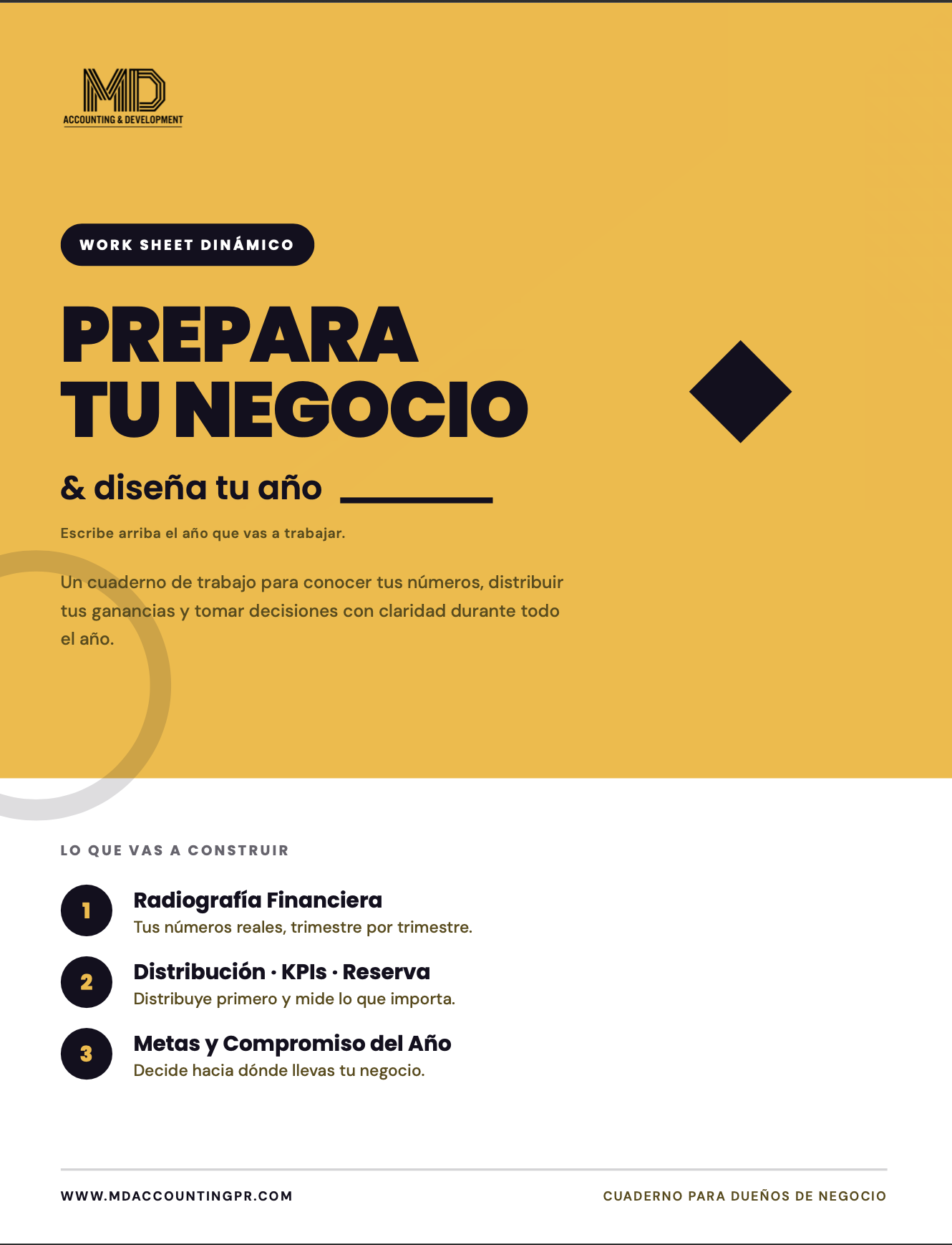 Portada de la guía Prepara tu Negocio y Diseña tu Año