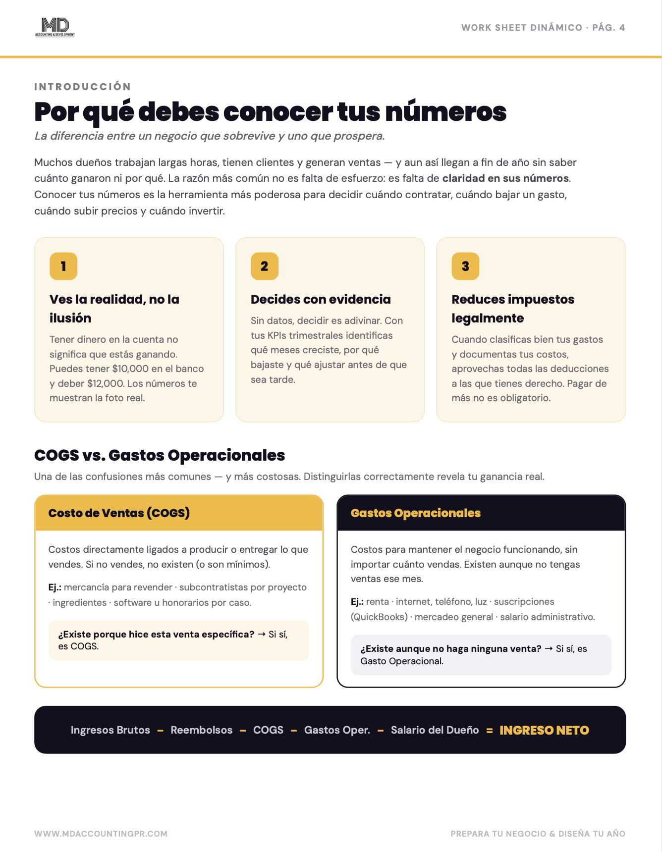 Guía impresa, páginas abiertas